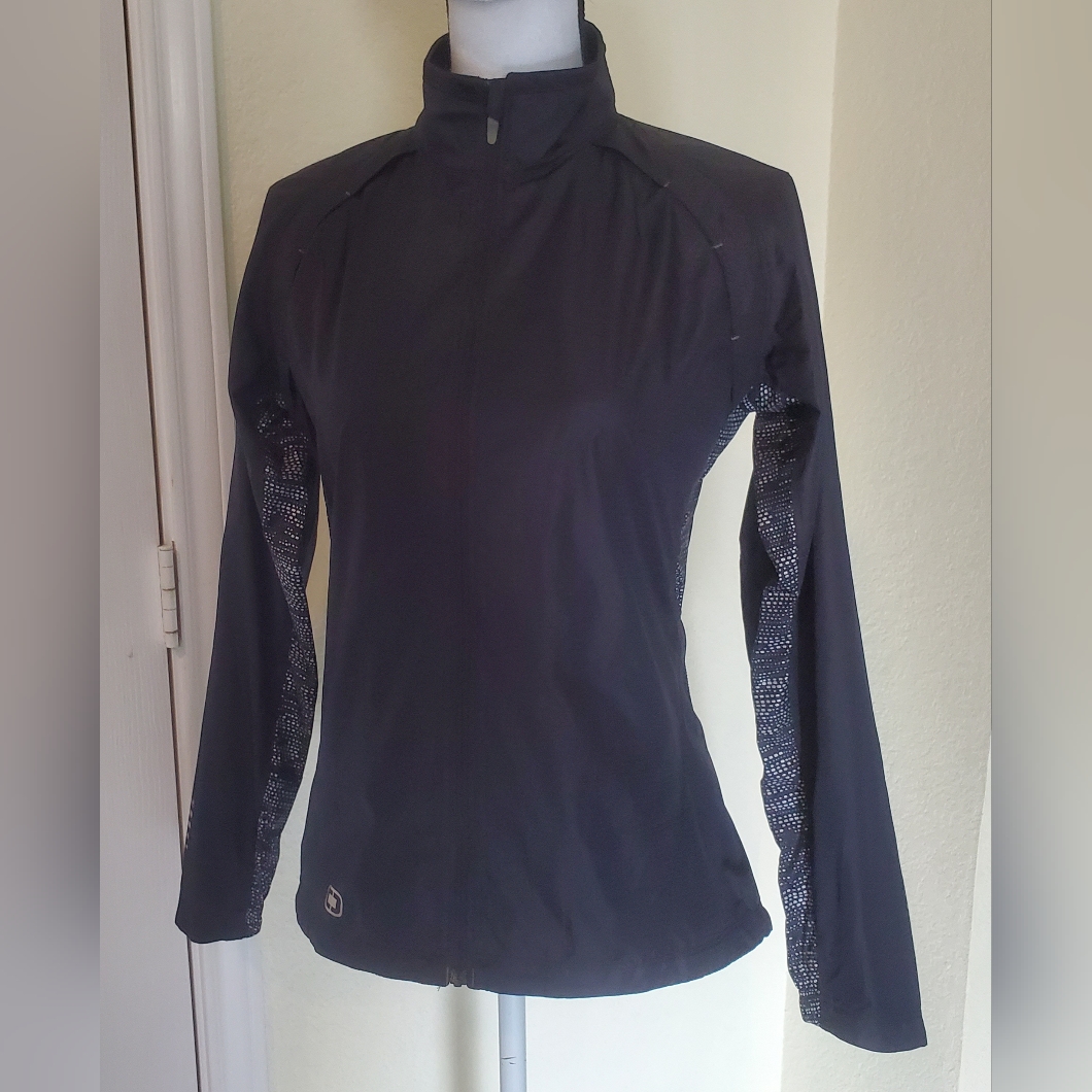 Ogio Endurance Black Rain Repellent Windbreaker Track Jacket